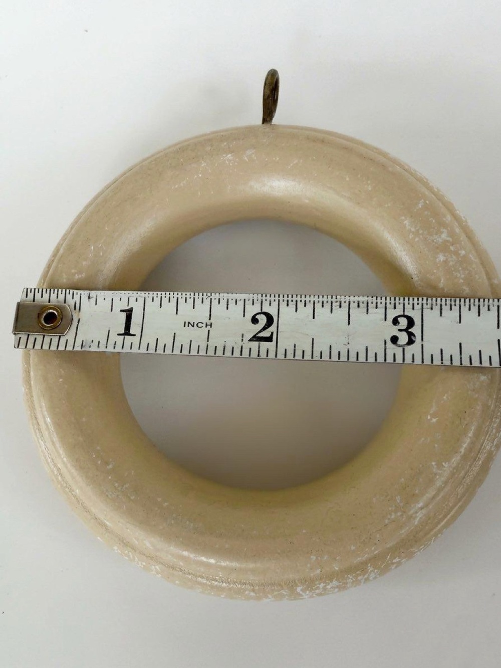25 Kirsch 2 in WOOD DRAPERY RINGS /2 sets Ribbed and Smooth - Picture 4 of 6